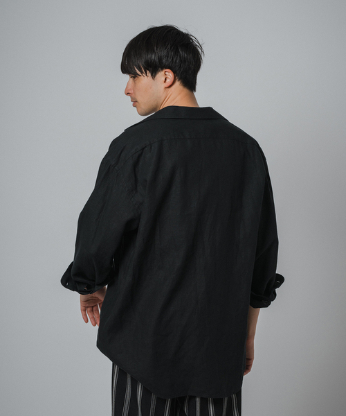 EDIFICE（エディフィス）の「リネン スキッパーシャツ（シャツ/ブラウス・メンズ・ブルー系その他/ホワイト/ブラウン/ブラック・MEDIUM/LARGE）」の13枚目の写真