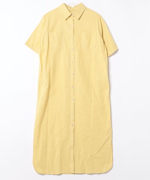 Q（キュー）の「ロングシャツワンピース（シャツワンピース・レディース・マスタード/モカ/チャコールグレー・MEDIUM）」の5枚目の写真