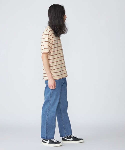 SHIPS(シップス)の「SHIPS: TEXBRID(R) リネン グラデーション ボーダー Tシャツ(Tシャツ/カットソー・メンズ・グレー/ナチュラル/ベージュ/ネイビー・SMALL/MEDIUM/LARGE/X-LARGE)」の6枚目の写真