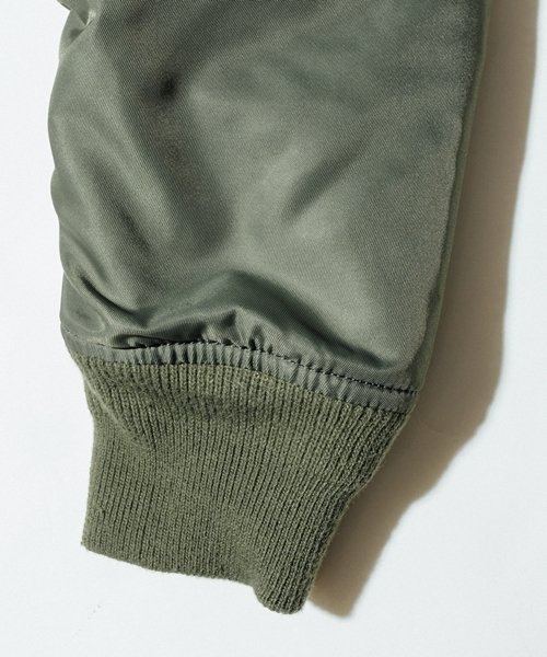 SHIPS KIDS（シップスキッズ）の「ALPHA:KIDS MA-1◆（ブルゾン・キッズ・オリーブ/ネイビー・110/120/100/130/140）」の4枚目の写真