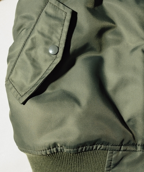 SHIPS KIDS（シップスキッズ）の「ALPHA:KIDS MA-1◆（ブルゾン・キッズ・オリーブ/ネイビー・110/120/100/130/140）」の5枚目の写真