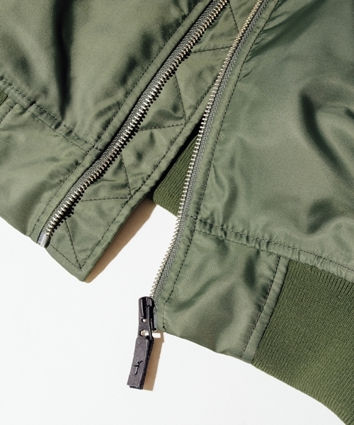 SHIPS KIDS（シップスキッズ）の「ALPHA:KIDS MA-1◆（ブルゾン・キッズ・オリーブ/ネイビー・110/120/100/130/140）」の6枚目の写真