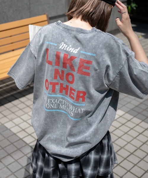 ヴィンテージ グラフィック Tシャツ ロングTシャツ ダメージ ウォッシュ tシャツ ウォッシュ加工ヴィンテージグラフィックロンT/ビッグ