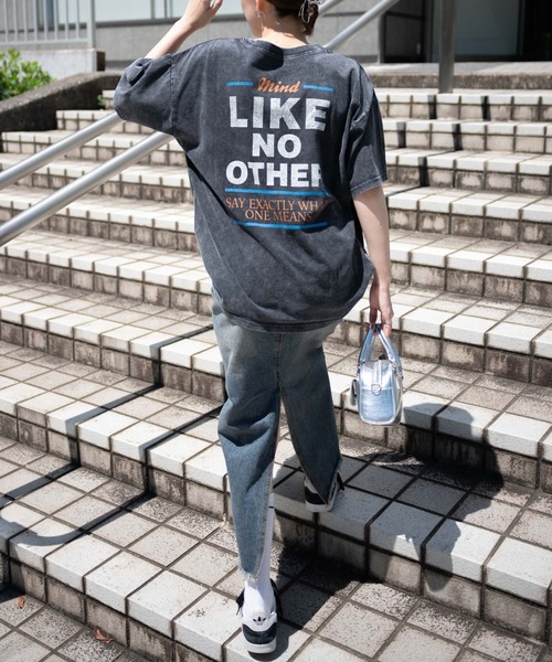 ヴィンテージ グラフィック Tシャツ ロングTシャツ ダメージ ウォッシュ セール】WEGO/ヴィンテージウォッシュグラフィックTシャツ（T