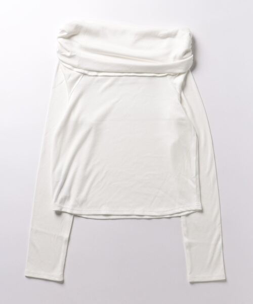 3.3 Field Trip （3.3フィールドトリップ）の「3.3 Field Trip／オフショル長袖T 2117328（Tシャツ/カットソー・レディース・ホワイト/チャコール・FREE）」の3枚目の写真