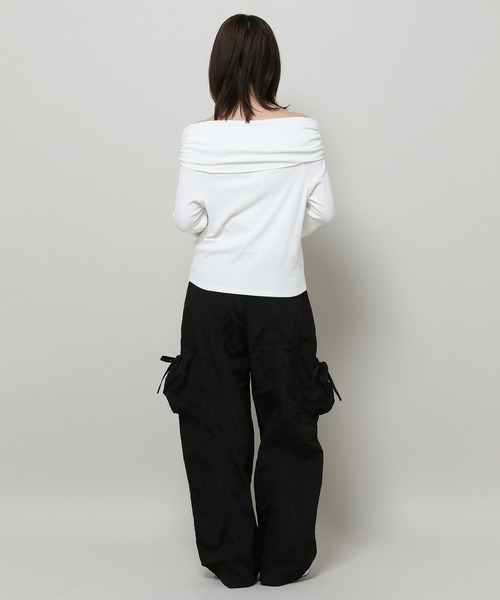 3.3 Field Trip （3.3フィールドトリップ）の「3.3 Field Trip／オフショル長袖T 2117328（Tシャツ/カットソー・レディース・ホワイト/チャコール・FREE）」の19枚目の写真