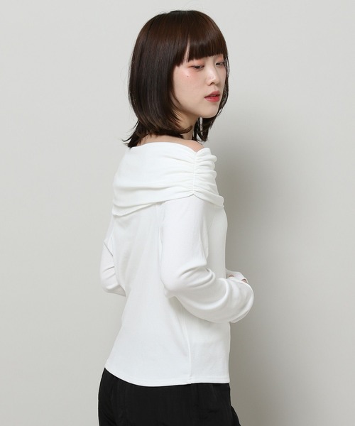 3.3 Field Trip （3.3フィールドトリップ）の「3.3 Field Trip／オフショル長袖T 2117328（Tシャツ/カットソー・レディース・ホワイト/チャコール・FREE）」の21枚目の写真