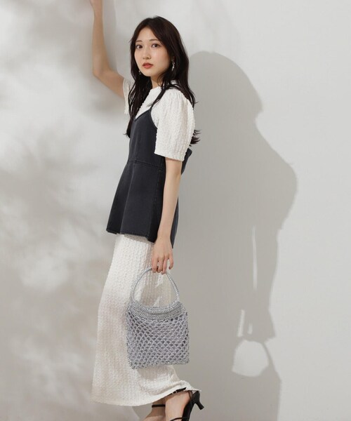 PROPORTION BODY DRESSING（プロポーションボディドレッシング）の「デニムキャミ×カットワンピセット / 1214140509（ワンピース・レディース・ブラック/ブルー・MEDIUM/SMALL）」の21枚目の写真