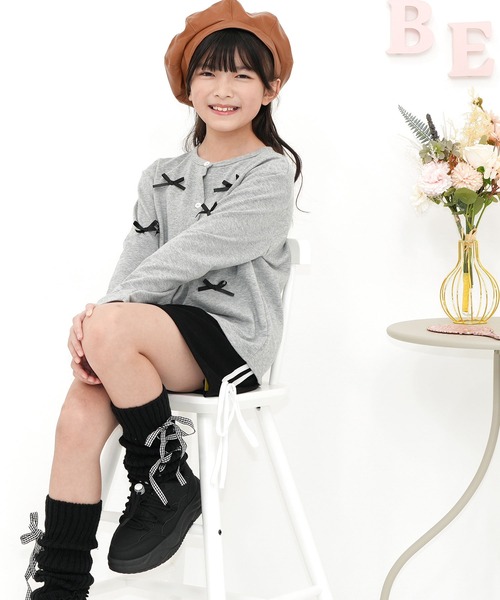 Bee des Bee（ビーデスビー）の「サイドラインスカート（スカート・キッズ・ブラック/杢グレー・110cm/120cm/130cm/140cm/150cm）」の8枚目の写真