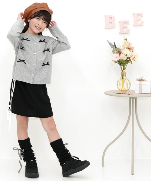 Bee des Bee（ビーデスビー）の「サイドラインスカート（スカート・キッズ・ブラック/杢グレー・110cm/120cm/130cm/140cm/150cm）」の12枚目の写真