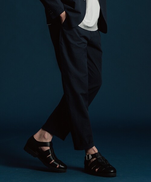 THE SHOP TK （ザ ショップ ティーケー ）の「◆【吸水速乾/セットアップ可】シアサッカーメッシュイージーパンツ（その他パンツ・メンズ・オリーブ/ダークブラウン/ネイビー・01/02/03/04）」の6枚目の写真