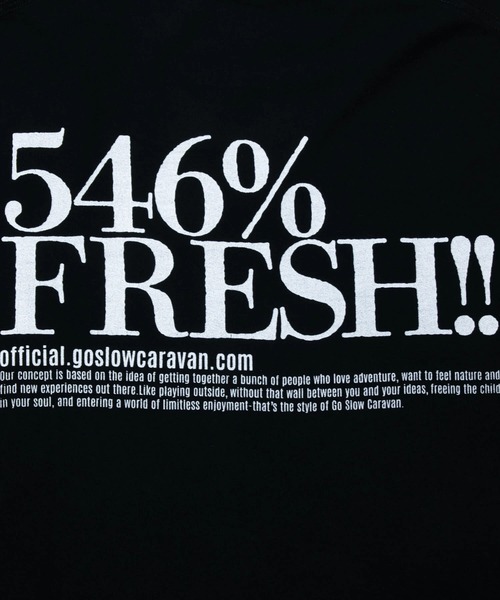 go slow caravan(ゴースローキャラバン)の「546% FRESH! LOGO BIG TEE(Tシャツ/カットソー・メンズ・ブラック/ホワイト・X-LARGE/LARGE/MEDIUM)」の9枚目の写真