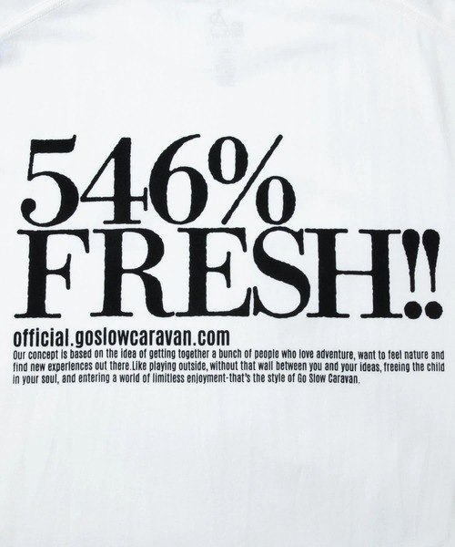 go slow caravan(ゴースローキャラバン)の「546% FRESH! LOGO BIG TEE(Tシャツ/カットソー・メンズ・ブラック/ホワイト・X-LARGE/LARGE/MEDIUM)」の13枚目の写真