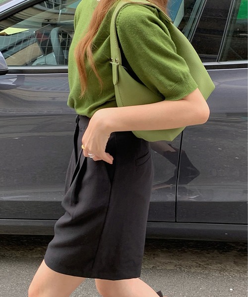 LA VORAGINE（ラ ヴォラジネ）の「ワンハンドルハーフムーン ラウンドショルダーバッグ（ショルダーバッグ・レディース・ブラック/ホワイト/ベージュ/ダークブラウン/ブラウン/グリーン/ブルー・FREE）」の21枚目の写真