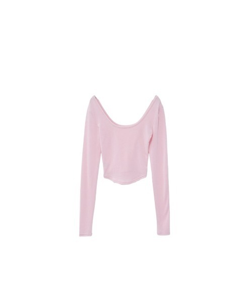 tシャツ 「ZOZO限定」Uネック レースアップ リボン トップス カットソー レディース ZOZO限定】Uネック レースアップ リボン トップス カットソー（T