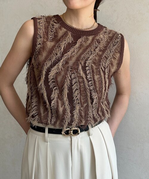 Thevon（ゼボン）の「フリンジノースリニット（ニット/セーター