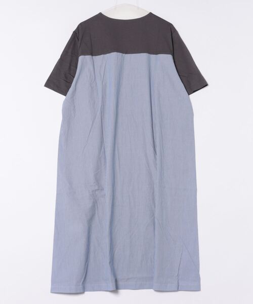 MB mint breeze（エムビーミントブリーズ）の「【LL～6L 大きいサイズ】【WEB/一部店舗限定】異素材切替えAラインワンピース（ワンピース・レディース・カーキ/グレー/ネイビー・LL/3L/4L/5L/6L）」の20枚目の写真