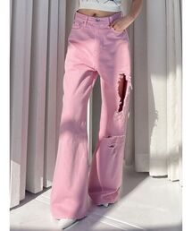 GYDA | ハイウエストRIPPERSワイドパンツ(デニムパンツ)