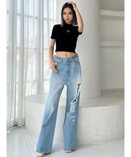 ルールロジェット　ハイウェストワイドパンツ　サイズ2 小さいサイズ ハイウエストワイドパンツ 低身長さん・小柄女性