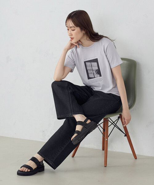 COMME CA MODELS(コムサモデルズ)の「デニム ベーシックストレートパンツ(デニムパンツ・レディース・インディゴブルー/ブラック・X-SMALL/SMALL/MEDIUM/LARGE/X-LARGE)」の5枚目の写真