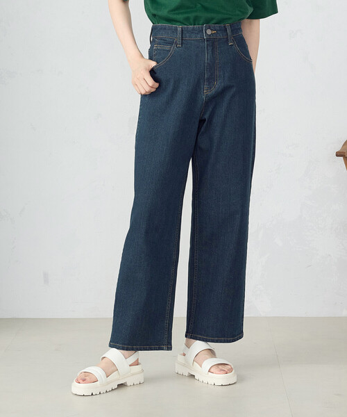 COMME CA MODELS(コムサモデルズ)の「デニム ベーシックストレートパンツ(デニムパンツ・レディース・インディゴブルー/ブラック・X-SMALL/SMALL/MEDIUM/LARGE/X-LARGE)」の7枚目の写真