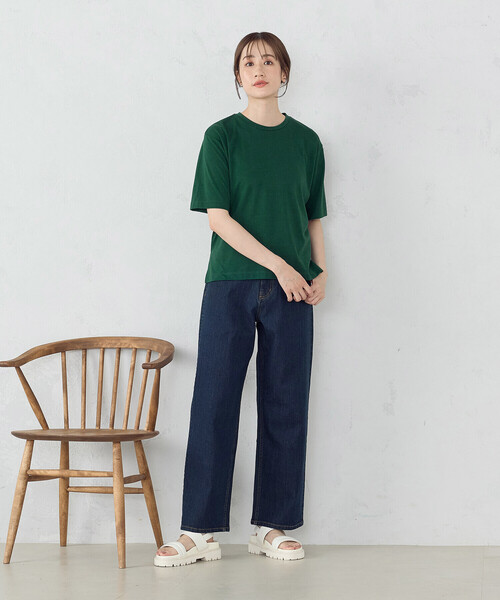 COMME CA MODELS(コムサモデルズ)の「デニム ベーシックストレートパンツ(デニムパンツ・レディース・インディゴブルー/ブラック・X-SMALL/SMALL/MEDIUM/LARGE/X-LARGE)」の9枚目の写真