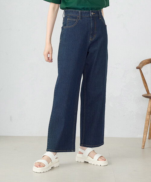 COMME CA MODELS(コムサモデルズ)の「デニム ベーシックストレートパンツ(デニムパンツ・レディース・インディゴブルー/ブラック・X-SMALL/SMALL/MEDIUM/LARGE/X-LARGE)」の10枚目の写真