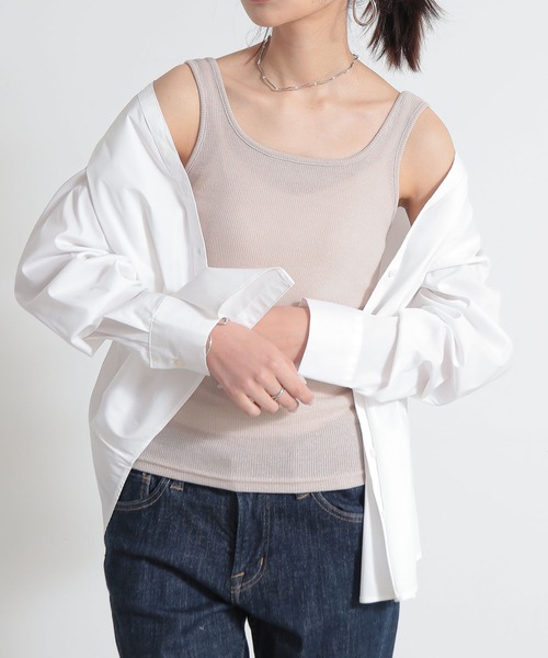 and it_(アンドイット)の「スクエアタンクトップ(タンクトップ・レディース・ライトグレー/ブラック/ピンクベージュ・M)」の22枚目の写真
