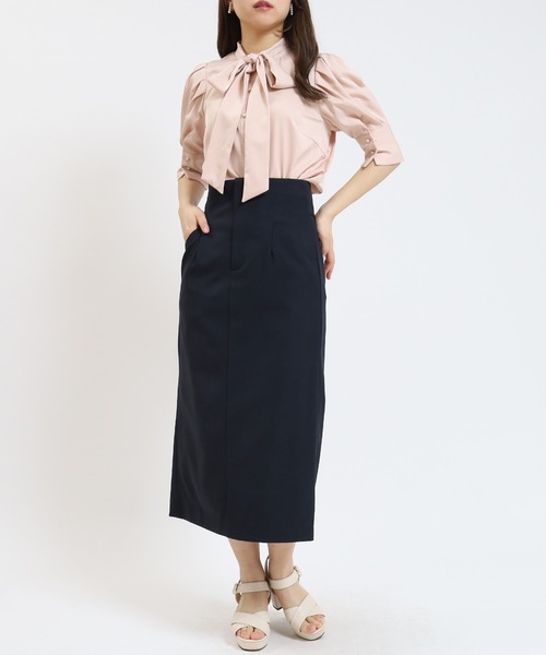 ASTORIA ODIER（アストリアオディール）の「とろみボウタイブラウス（シャツ/ブラウス・レディース・ピンクベージュ/サックスブルー/ホワイト/カーキ・MEDIUM）」の19枚目の写真