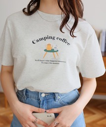 イラストロゴプリントTシャツ