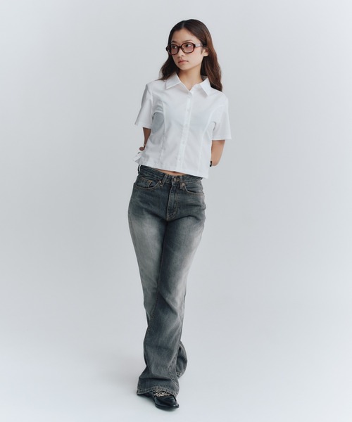FCMM(エフシーエムエム)の「STITCH SHIRT/ステッチシャツ(シャツ/ブラウス・レディース・ブラック/ライトブルー/ホワイト・MEDIUM/SMALL)」の4枚目の写真