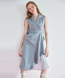 ノースリーブサイドプリーツワンピース