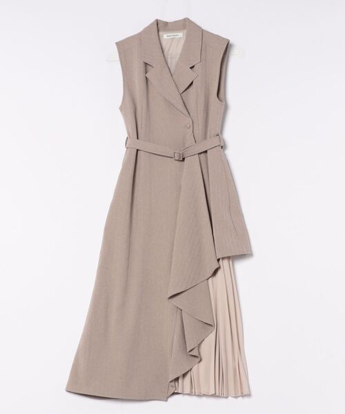 REDYAZEL（レディアゼル）の「ノースリーブサイドプリーツワンピース（ワンピース・レディース・ブルー/グレー/グリーン/ベージュ・SMALL/MEDIUM）」の14枚目の写真