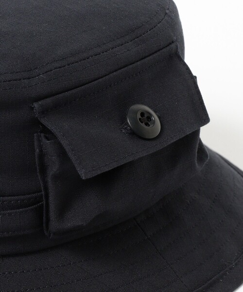 BEAMS PLUS(ビームスプラス)の「【別注】Lost & Found / MIL Jungle Hat Cotton Ripstop(ハット・メンズ・ブラック/オリーブ/ネイビー・ONE SIZE)」の7枚目の写真