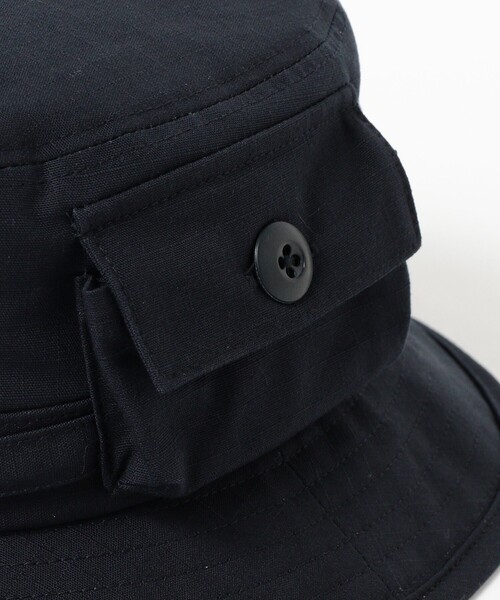 BEAMS PLUS(ビームスプラス)の「【別注】Lost & Found / MIL Jungle Hat Cotton Ripstop(ハット・メンズ・ブラック/オリーブ/ネイビー・ONE SIZE)」の5枚目の写真