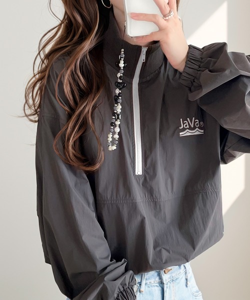 セール】《JaVa ジャバコラボ》レトロで小粋な配色。胸刺繍入り