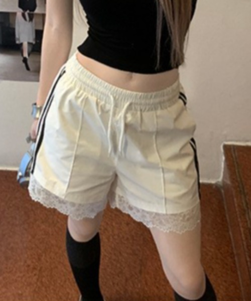 Vipoa(ヴィポア)の「Lace side line short pants(その他パンツ・レディース・ブラック/ホワイト・FREE)」の21枚目の写真