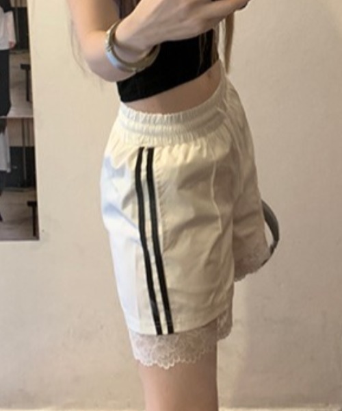 Vipoa(ヴィポア)の「Lace side line short pants(その他パンツ・レディース・ブラック/ホワイト・FREE)」の20枚目の写真
