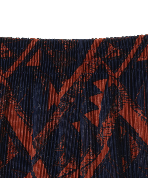 SOFFITTO（ソフィット）の「スムース（エスニック柄プリント）クリスタルプリーツパンツ(取り扱い店舗限定)（その他パンツ・レディース・ブラウン系その他/ブラック×ホワイト・FREE）」の4枚目の写真