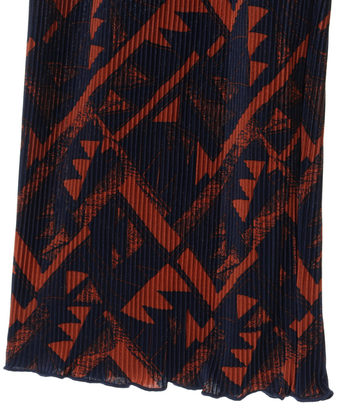 SOFFITTO（ソフィット）の「スムース（エスニック柄プリント）クリスタルプリーツパンツ(取り扱い店舗限定)（その他パンツ・レディース・ブラウン系その他/ブラック×ホワイト・FREE）」の6枚目の写真