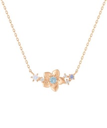 8月誕生花】シルバー ひまわり 向日葵 ネックレス（ネックレス