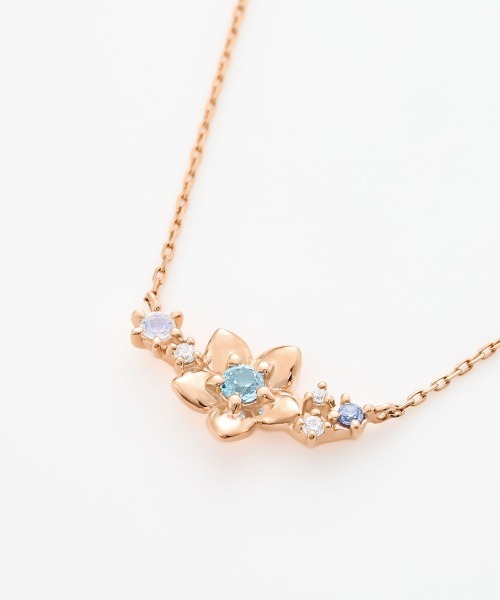 Canal 4℃（カナルヨンドシー）の「【９月誕生花】シルバー リンドウ ネックレス（ネックレス・レディース・ピンクゴールド・FREE）」の7枚目の写真