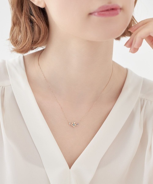 Canal 4℃（カナルヨンドシー）の「【９月誕生花】シルバー リンドウ ネックレス（ネックレス・レディース・ピンクゴールド・FREE）」の2枚目の写真