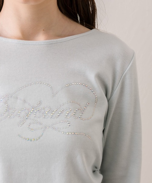 OLIVE des OLIVE(オリーブデオリーブ)の「きらきらドロストTシャツ(Tシャツ/カットソー・レディース・ブラウン/ピンク/ブラック/サックスブルー/オフホワイト・FREE)」の18枚目の写真