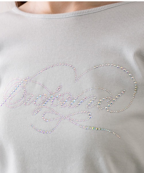 OLIVE des OLIVE(オリーブデオリーブ)の「きらきらドロストTシャツ(Tシャツ/カットソー・レディース・ブラウン/ピンク/ブラック/サックスブルー/オフホワイト・FREE)」の20枚目の写真