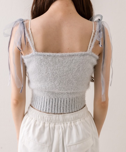 OLIVE des OLIVE（オリーブデオリーブ）の「肩リボンキャミソール（アンサンブル・レディース・アイボリー/サックスブルー/ブラウン/ラベンダー・FREE）」の20枚目の写真