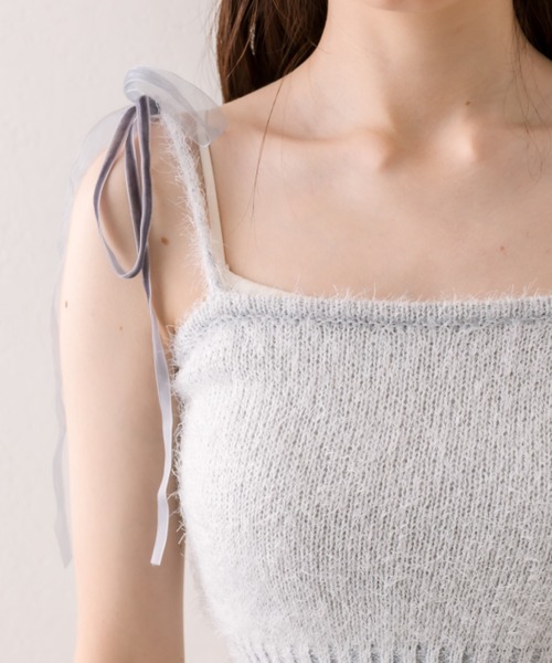 OLIVE des OLIVE（オリーブデオリーブ）の「肩リボンキャミソール（アンサンブル・レディース・アイボリー/サックスブルー/ブラウン/ラベンダー・FREE）」の21枚目の写真
