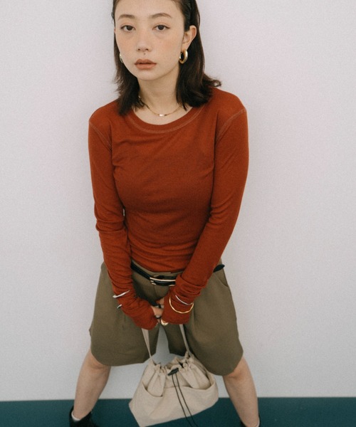 HANNE(アン)の「カジュアルショルダーBAG(ショルダーバッグ・レディース・ベージュ/ブラック・FREE)」の7枚目の写真