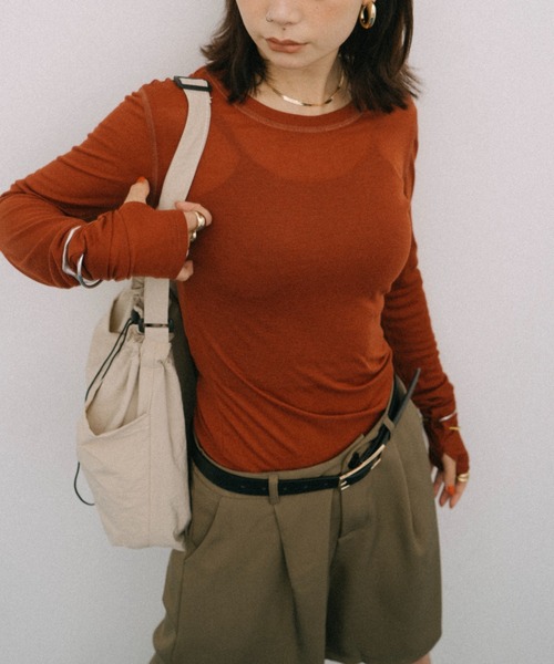 HANNE(アン)の「カジュアルショルダーBAG(ショルダーバッグ・レディース・ベージュ/ブラック・FREE)」の5枚目の写真