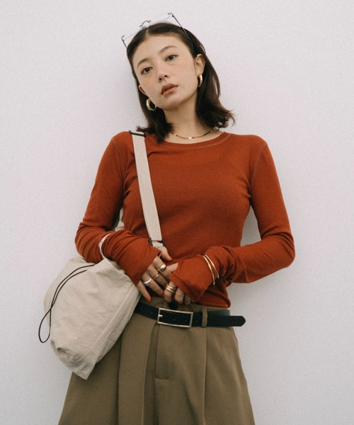 HANNE(アン)の「カジュアルショルダーBAG(ショルダーバッグ・レディース・ベージュ/ブラック・FREE)」の6枚目の写真